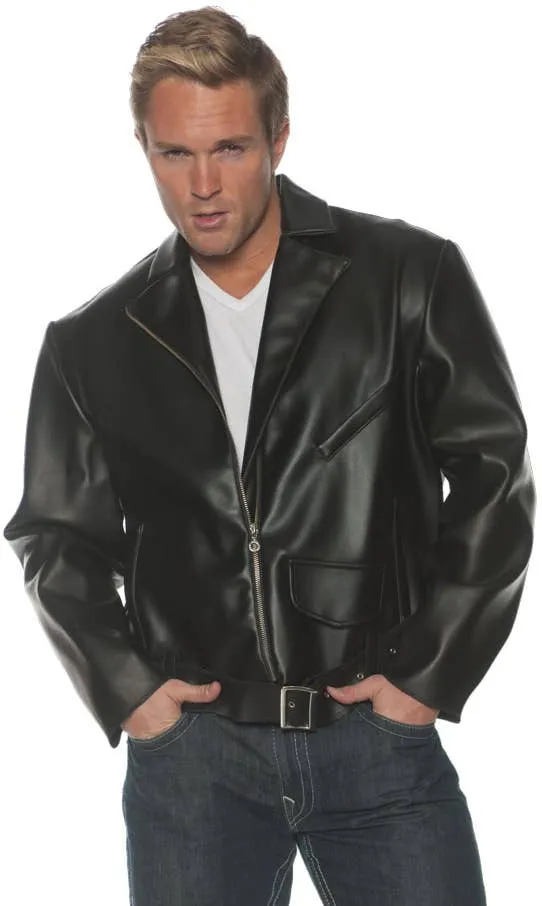 1950s Greaser Mens Plus Size Black Costume Jacket