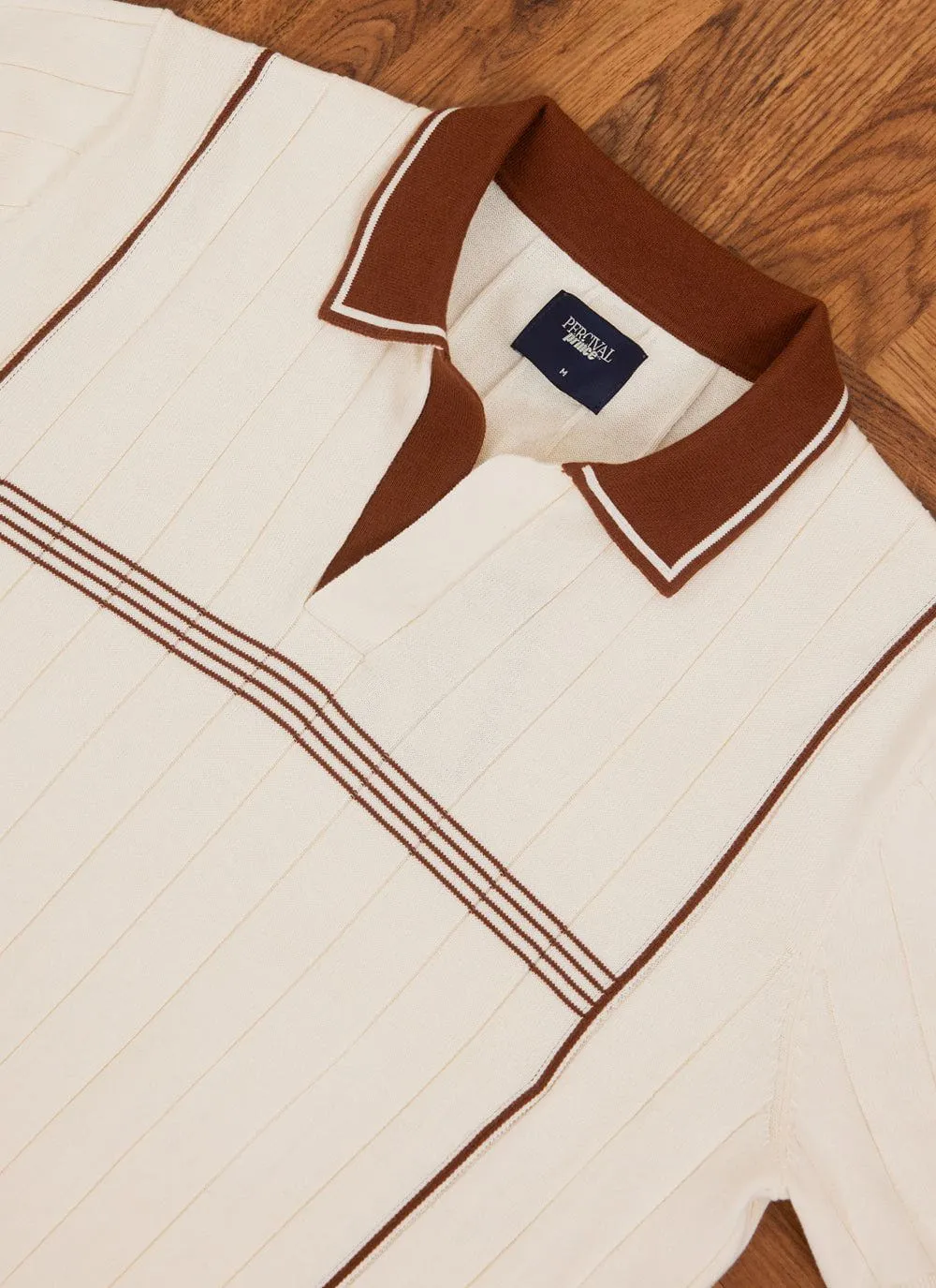 Baseline Knitted Polo | Prince x Percival | Ecru