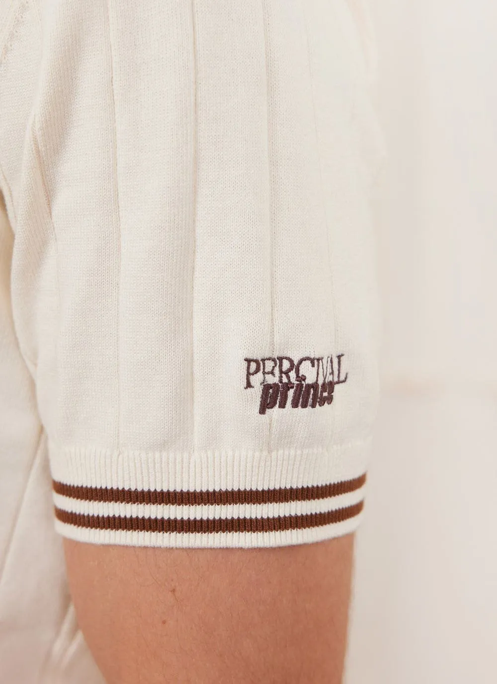 Baseline Knitted Polo | Prince x Percival | Ecru