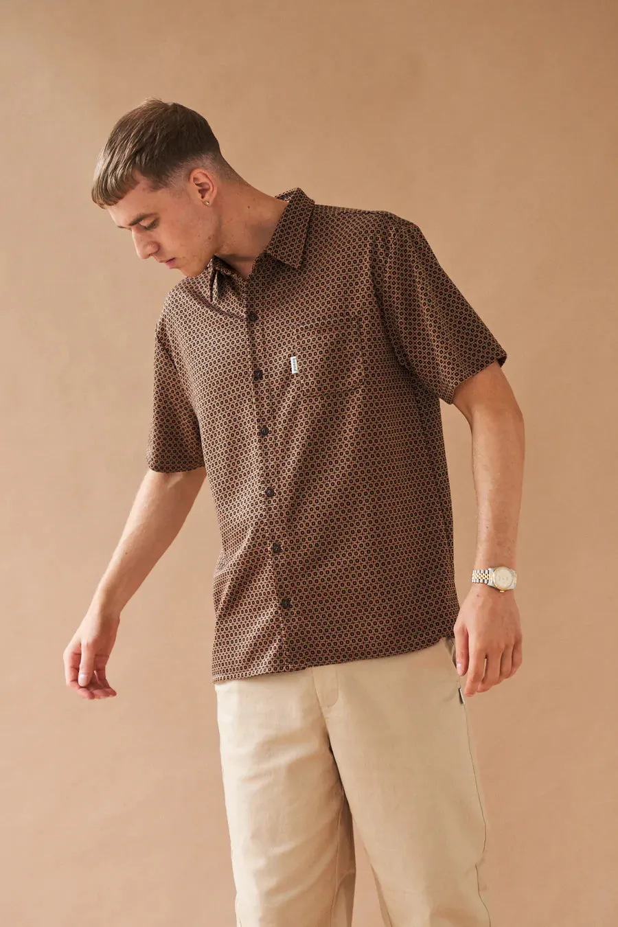 bound 'Duke' Woven Polo