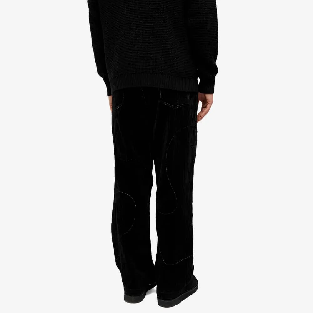 Brain Dead Corduroy Pants with Organic Panels, Black