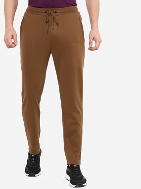 Brown Solid Slim Fit Track Pant | JadeBlue