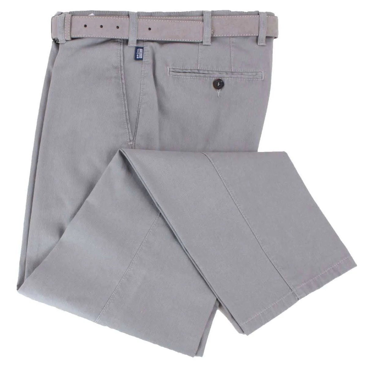 BRUHL Parma B Textured Cotton Chinos - Grey