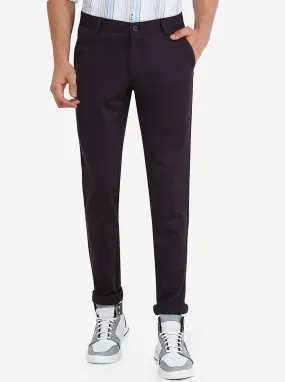 Charcoal Black Solid Venice Fit Casual Trouser | JadeBlue