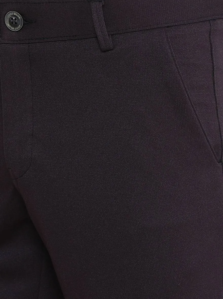 Charcoal Black Solid Venice Fit Casual Trouser | JadeBlue