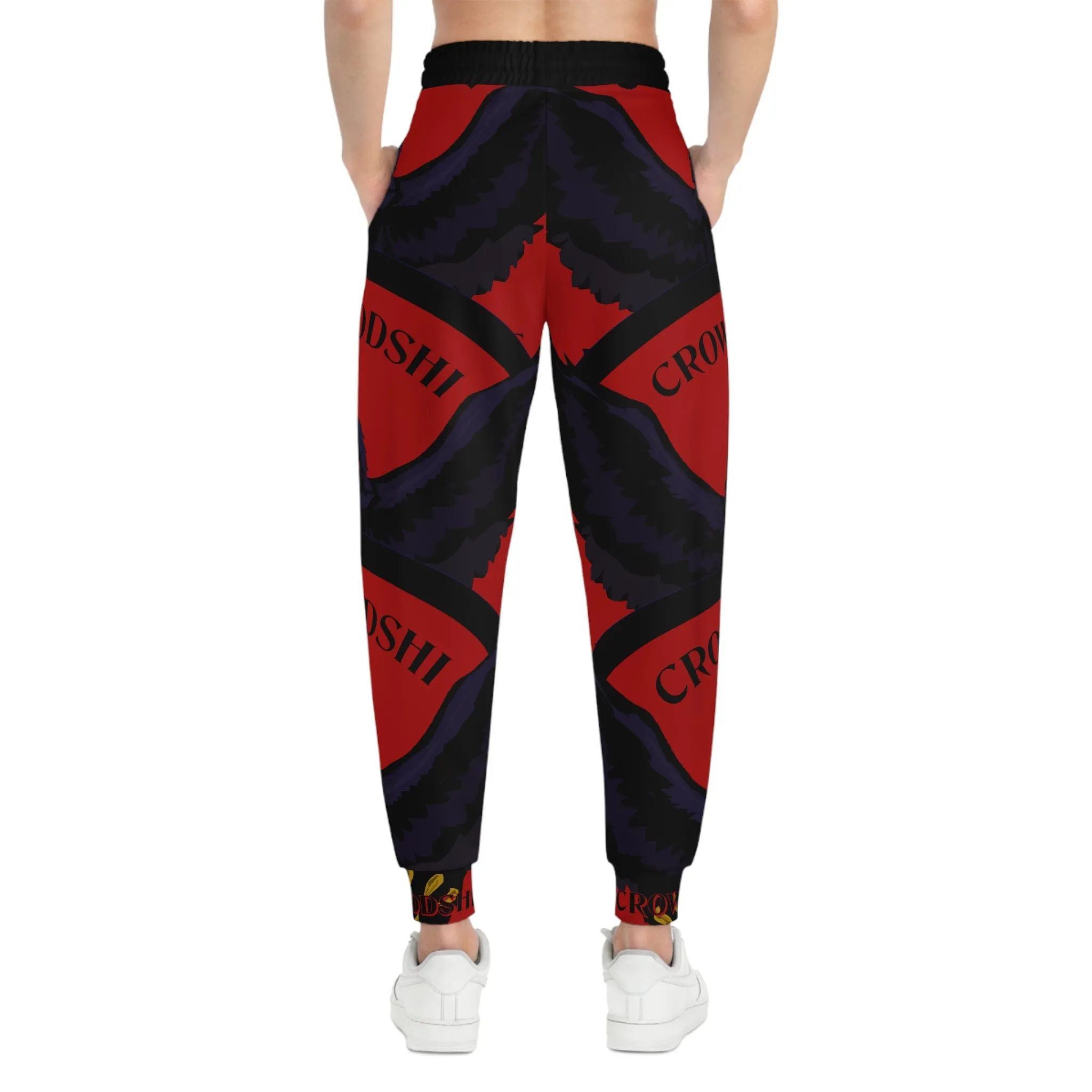 Crowgodshi 3rd GEN Athletic Joggers, BURGUNDY LOGO