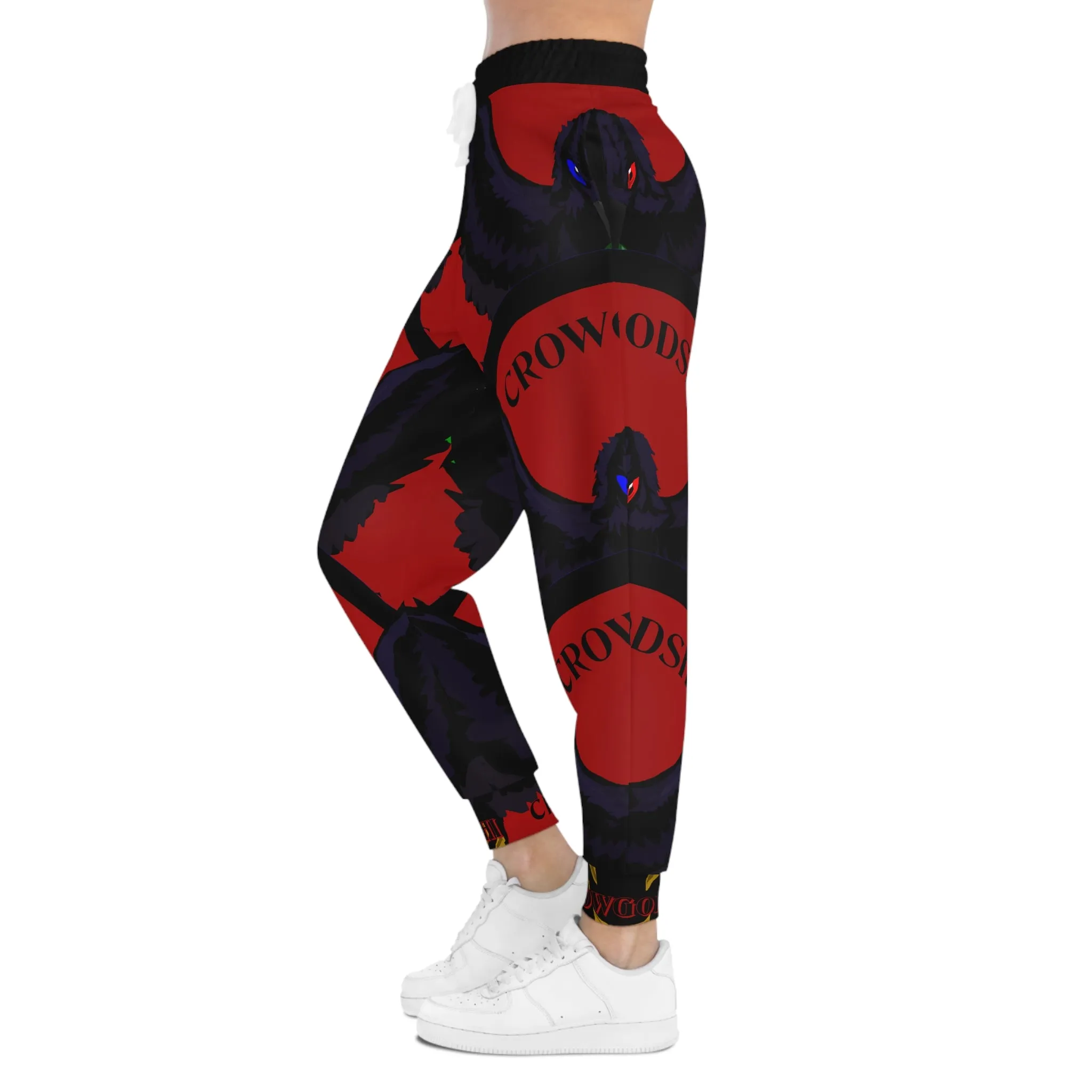 Crowgodshi 3rd GEN Athletic Joggers, BURGUNDY LOGO