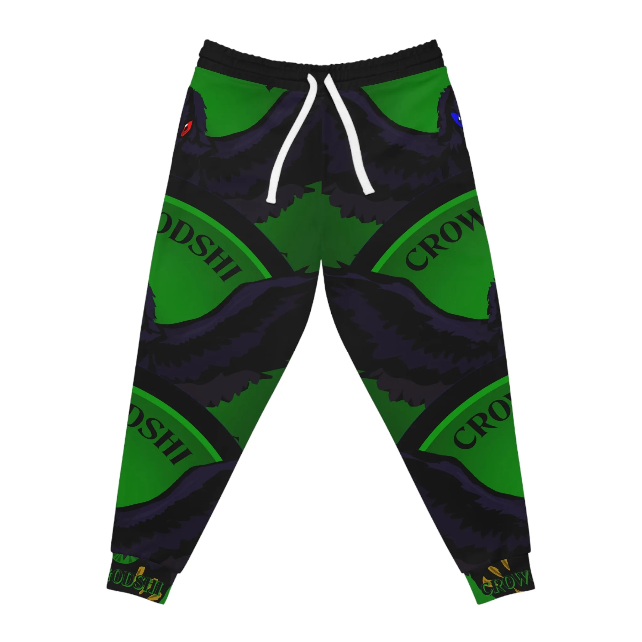 Crowgodshi 3rd GEN Athletic Joggers, GREEN LOGO