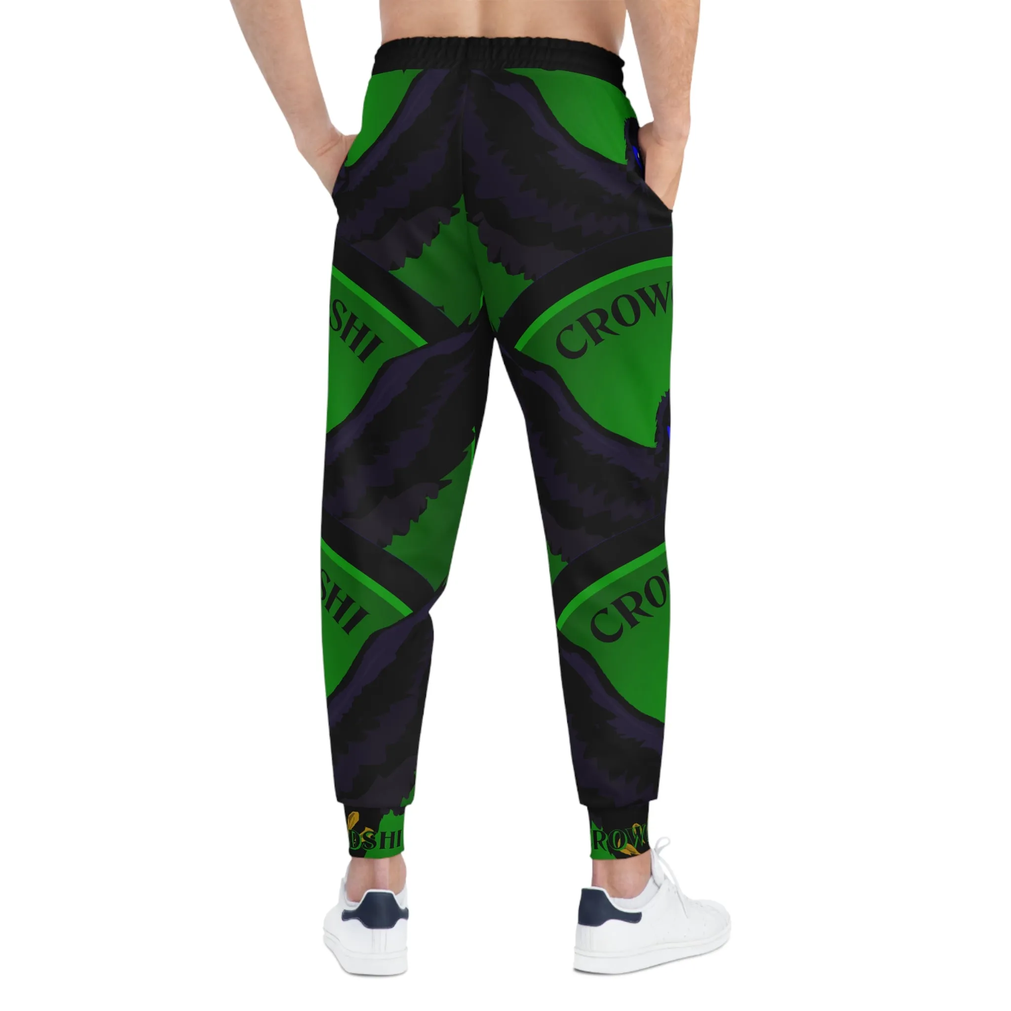 Crowgodshi 3rd GEN Athletic Joggers, GREEN LOGO