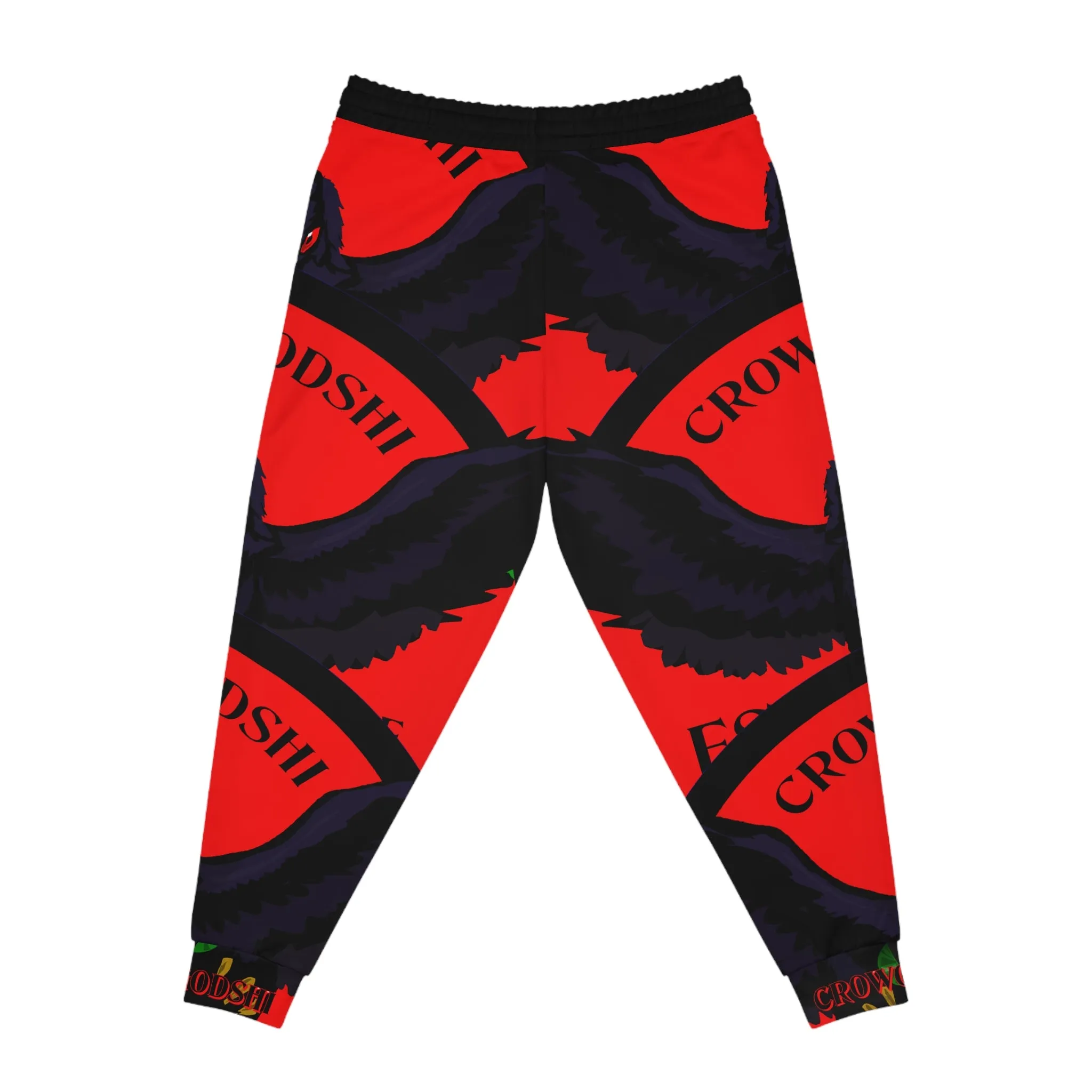 Crowgodshi 3rd GEN Athletic Joggers, RED LOGO