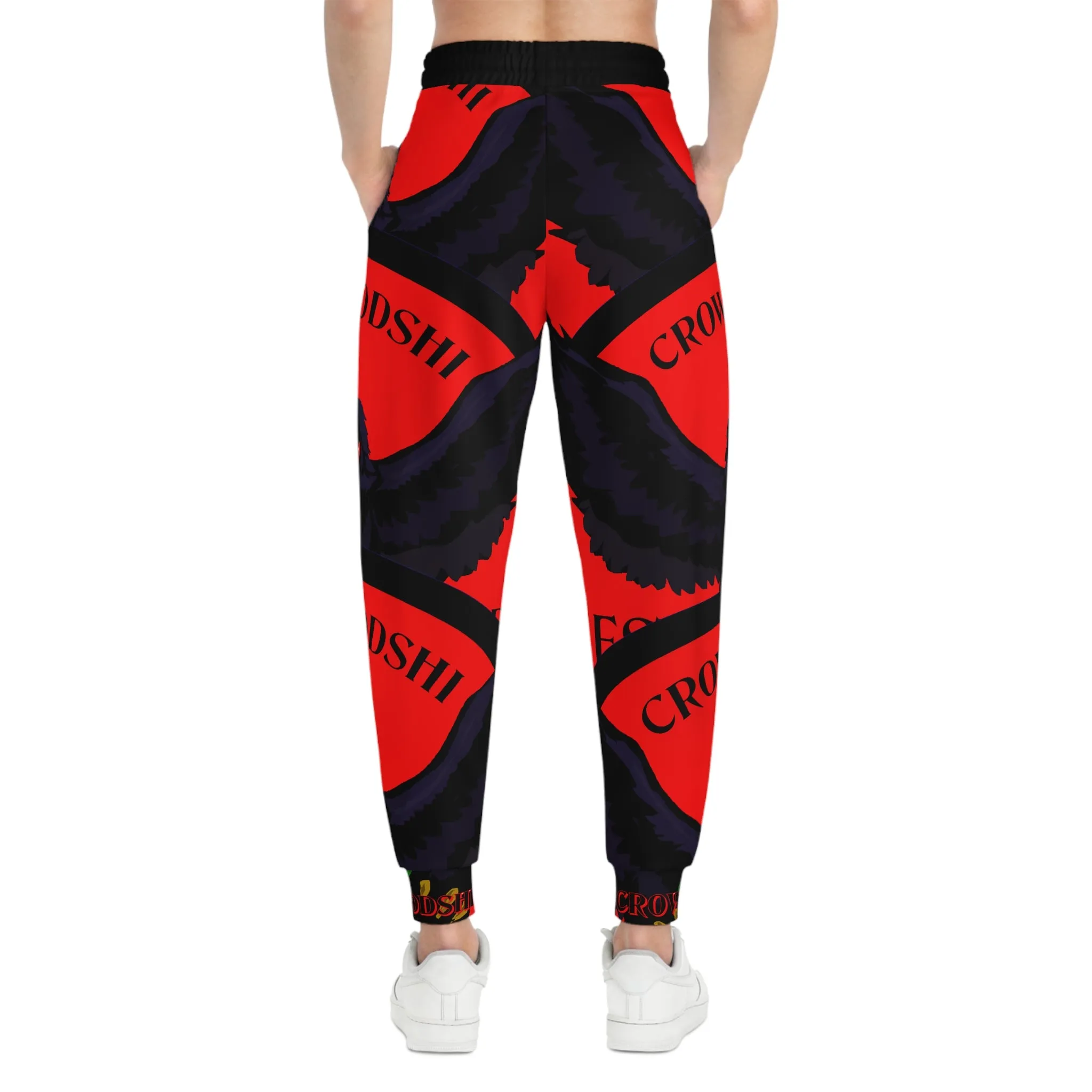 Crowgodshi 3rd GEN Athletic Joggers, RED LOGO