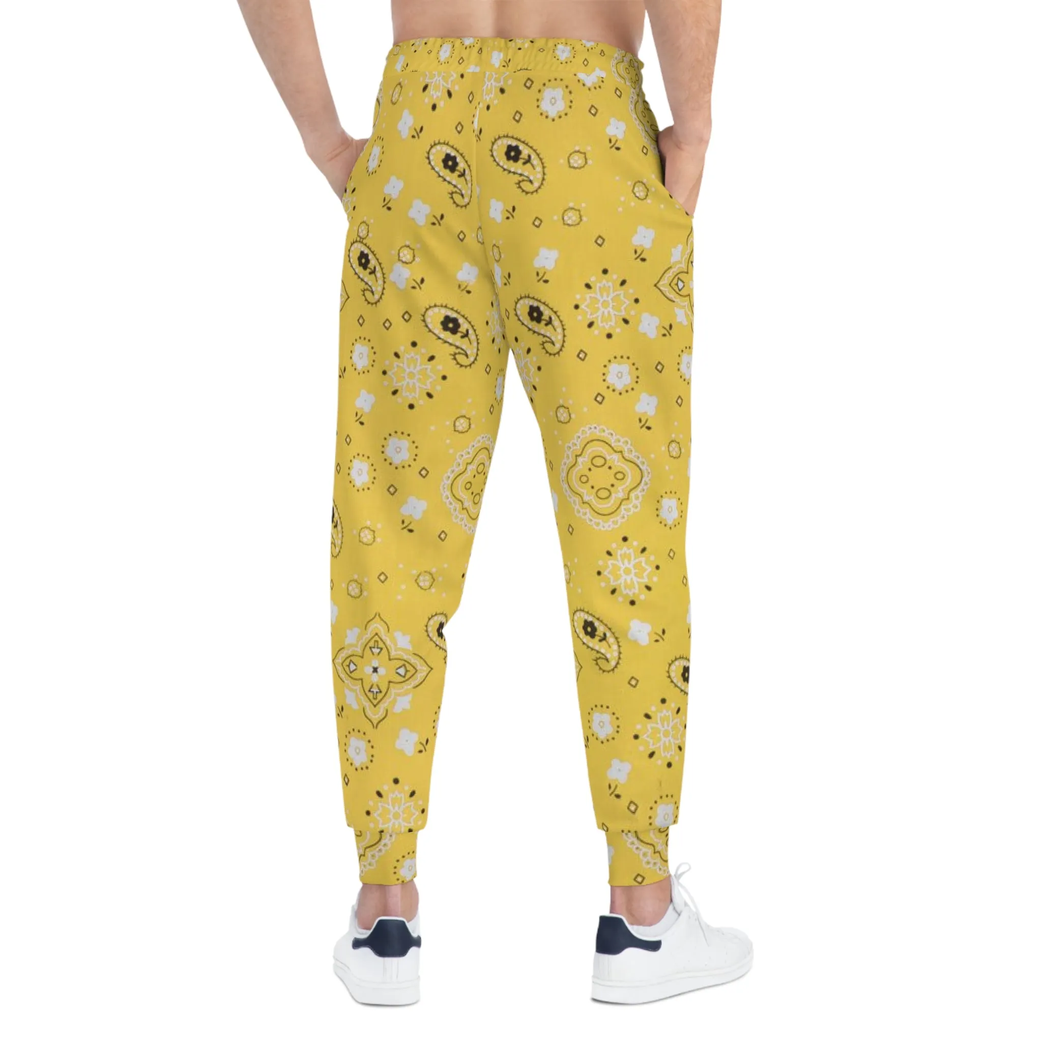 Crowgodshi Yellow Colors Athletic Joggers