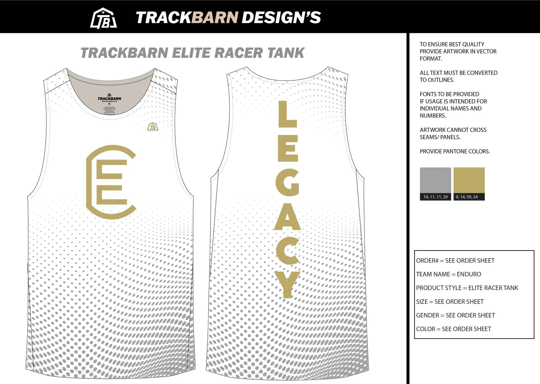 Enduro-- Mens Track Singlet