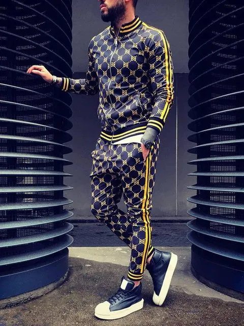 Fashion Leisure Printed Sports Two-Piece Set