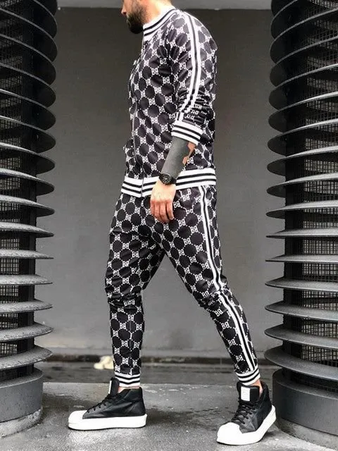 Fashion Leisure Printed Sports Two-Piece Set