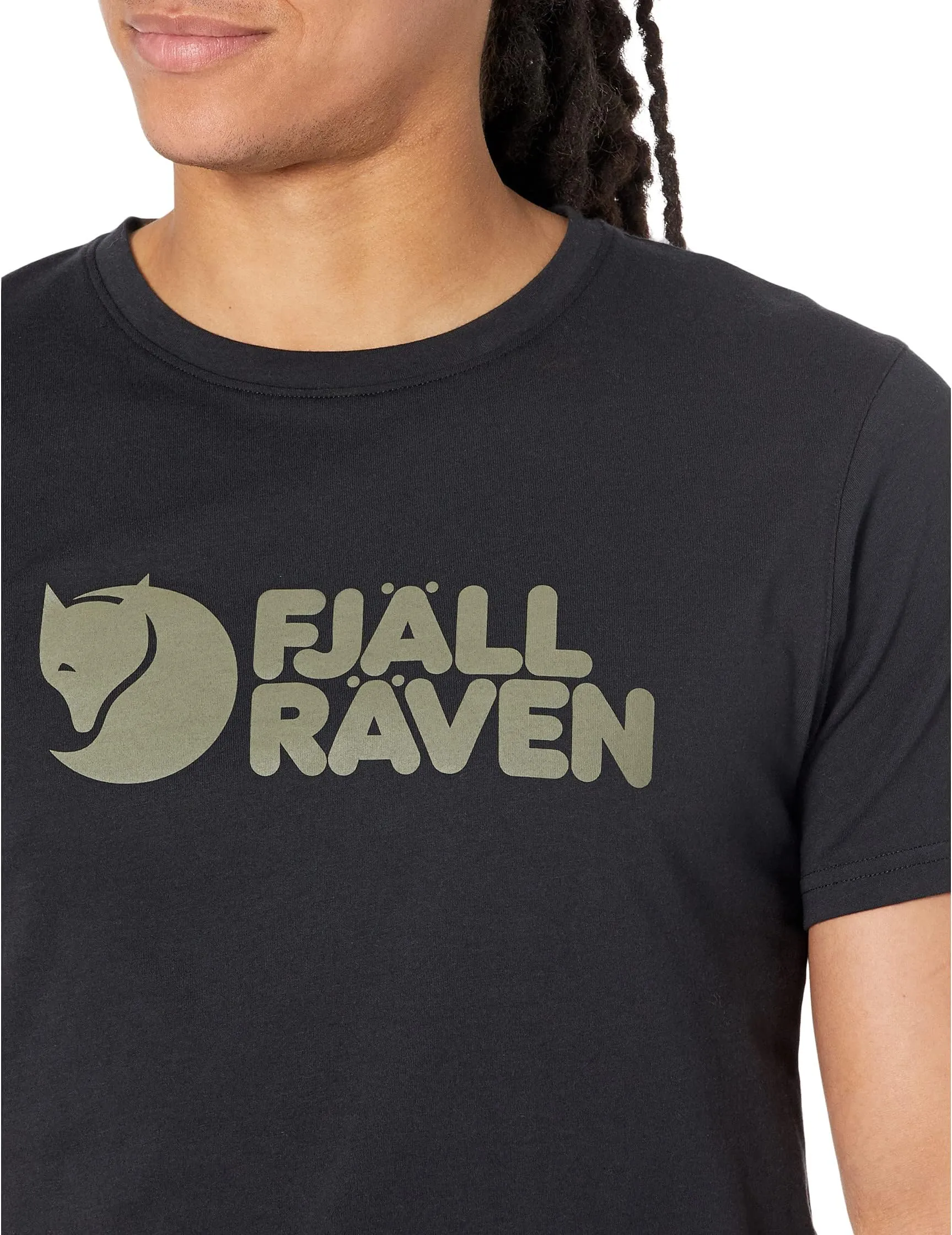 Fjällräven logo T-shirt, black