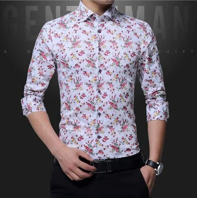 Floral Shirts For Men, Slim Fit