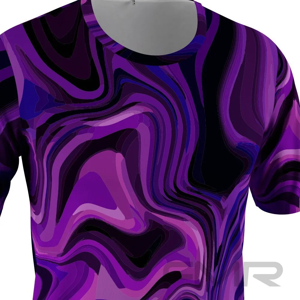 FMR Men's Purple Short Sleeve Running Shirt