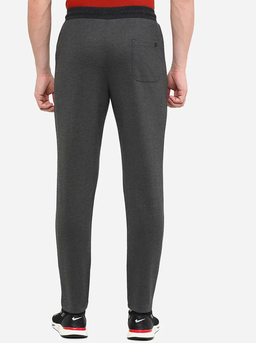 Grey Solid Slim Fit Track Pant | JadeBlue