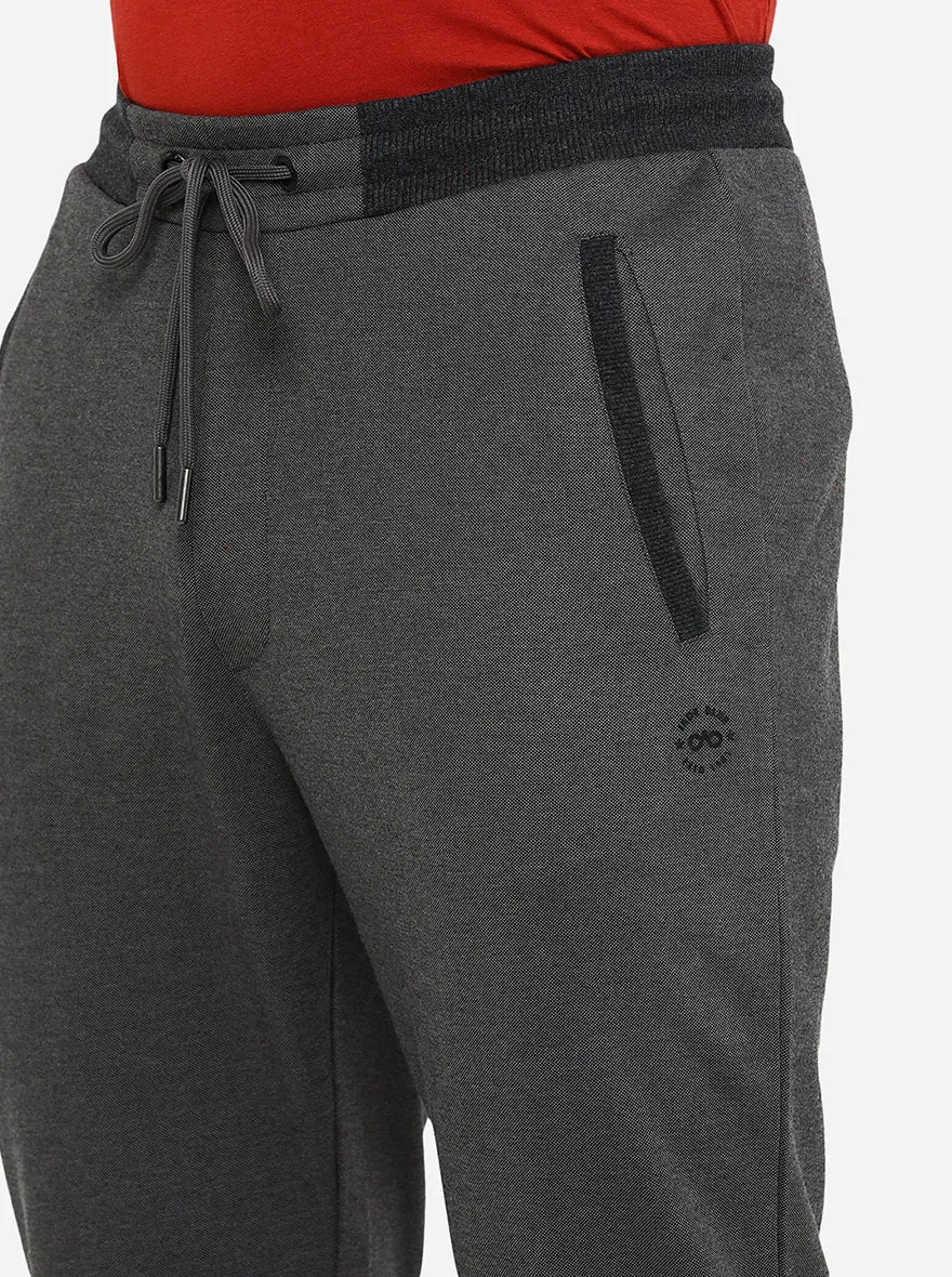 Grey Solid Slim Fit Track Pant | JadeBlue