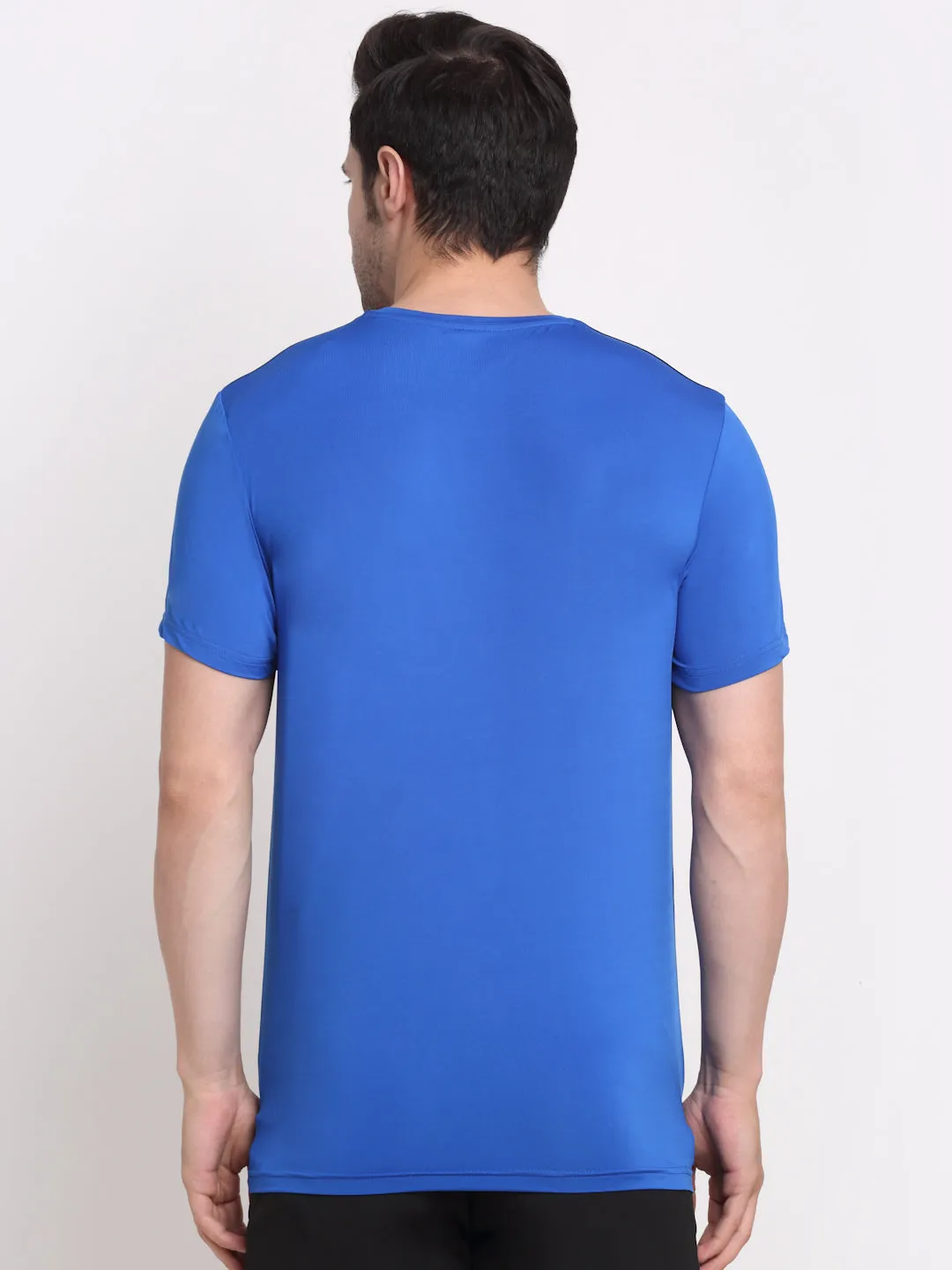 Invincible Men's Crew Neck Tee With Shoulder Panel