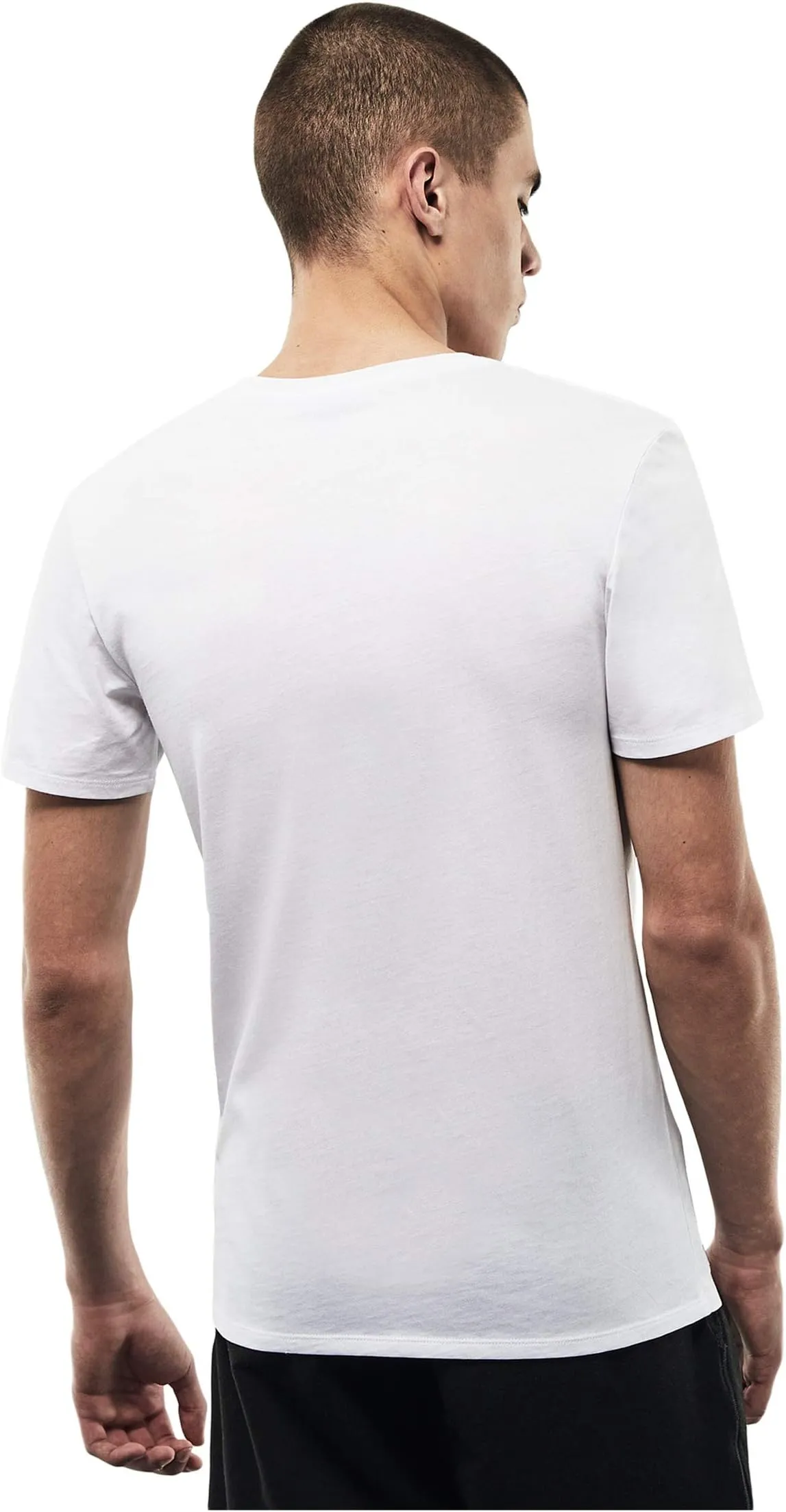 Lacoste Slim Fit Essential V-Neck T-Shirt 3 Pack, White