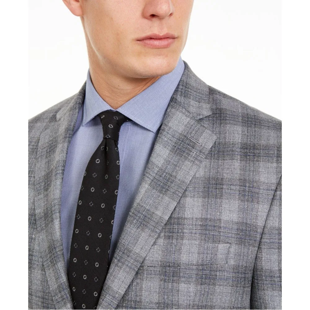 Lauren Ralph Lauren Mens Lexington Wool Blend Window Pane Two-Button Blazer