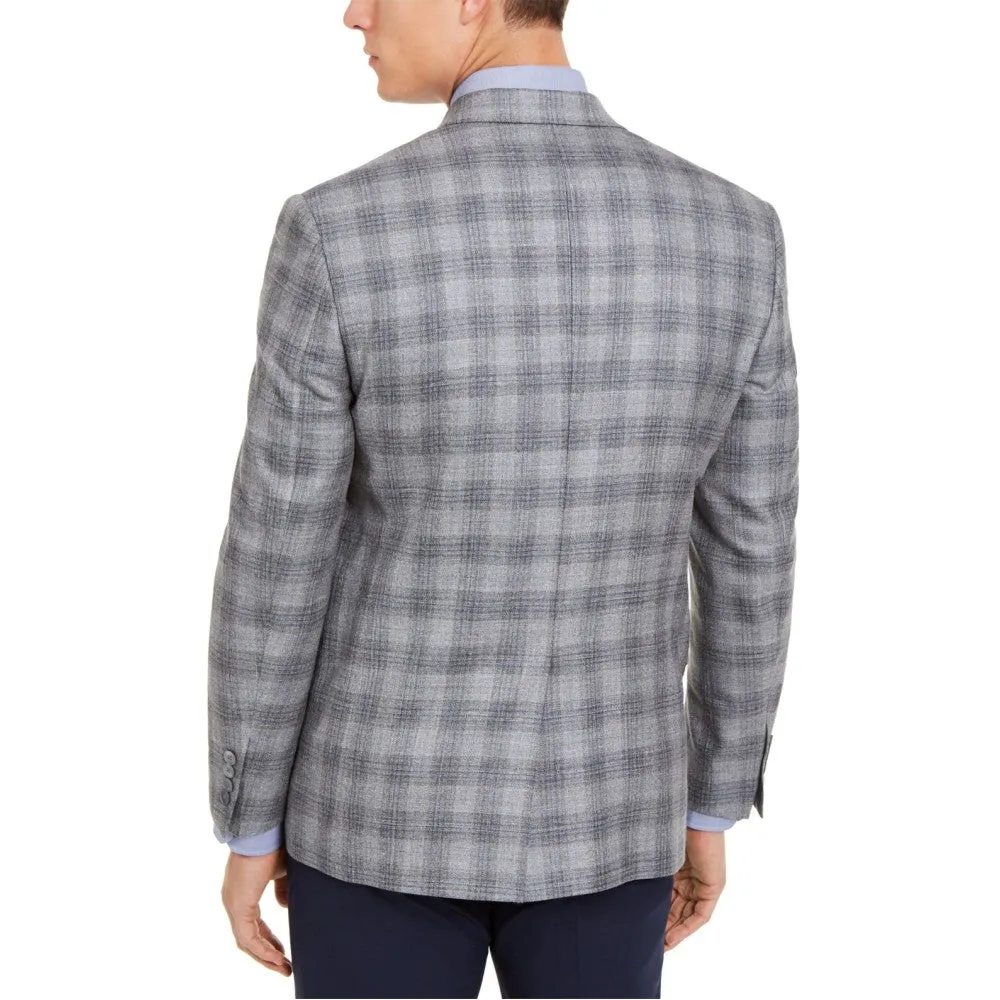 Lauren Ralph Lauren Mens Lexington Wool Blend Window Pane Two-Button Blazer