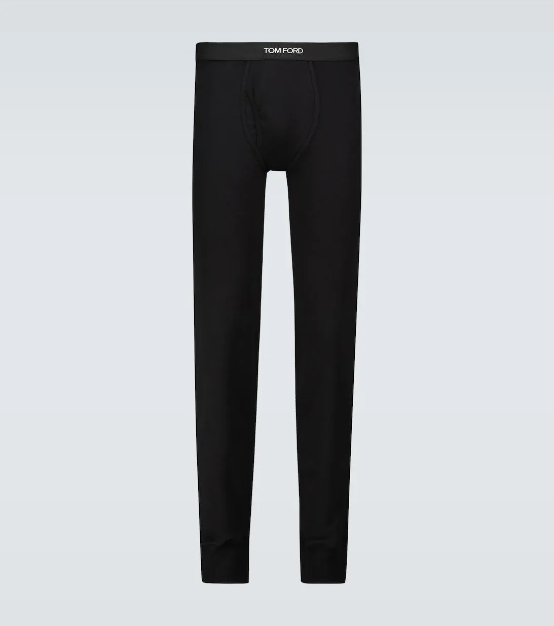 Long John Tom Ford cotton trousers, black