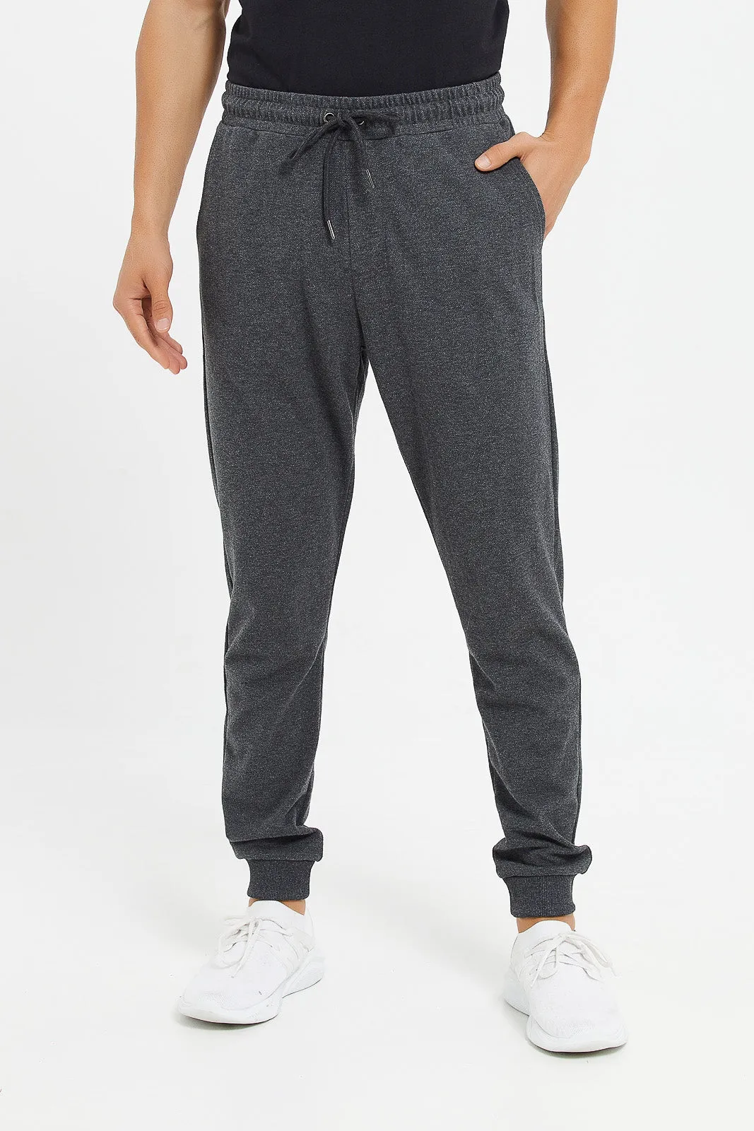 Men Charcoal Pique Jogger