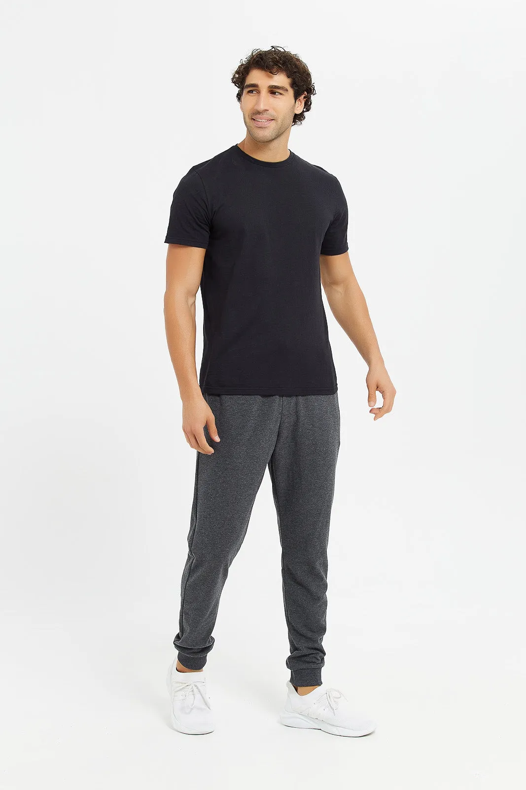 Men Charcoal Pique Jogger