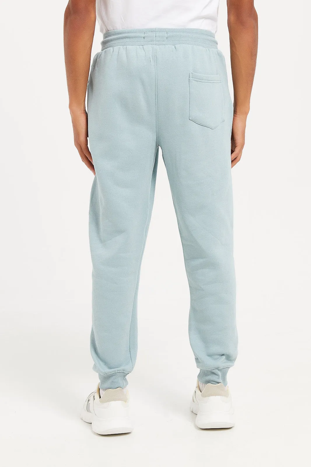 Men Plain Blue Track Pants