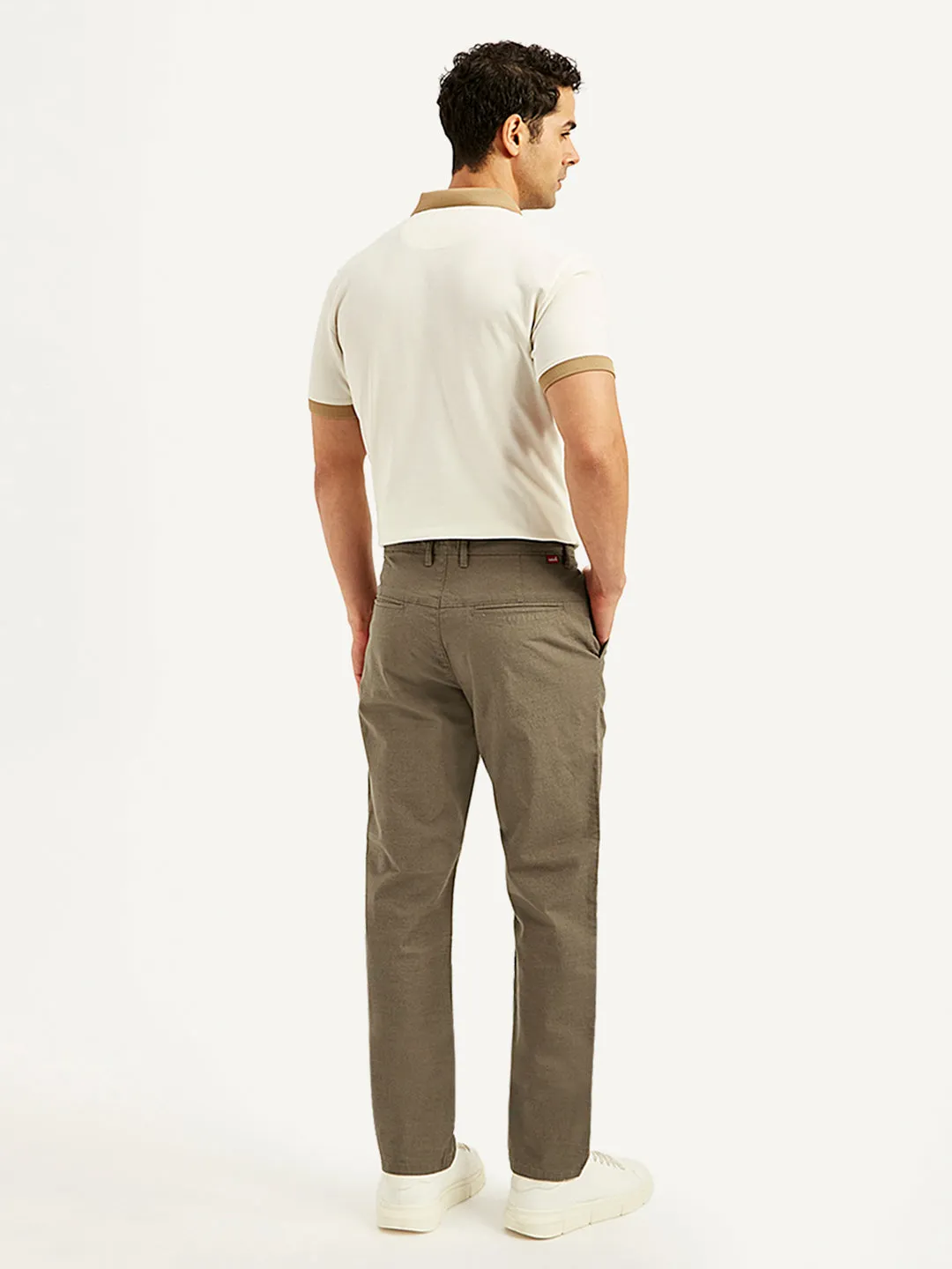 Men's Brown Straight Fit Chinos