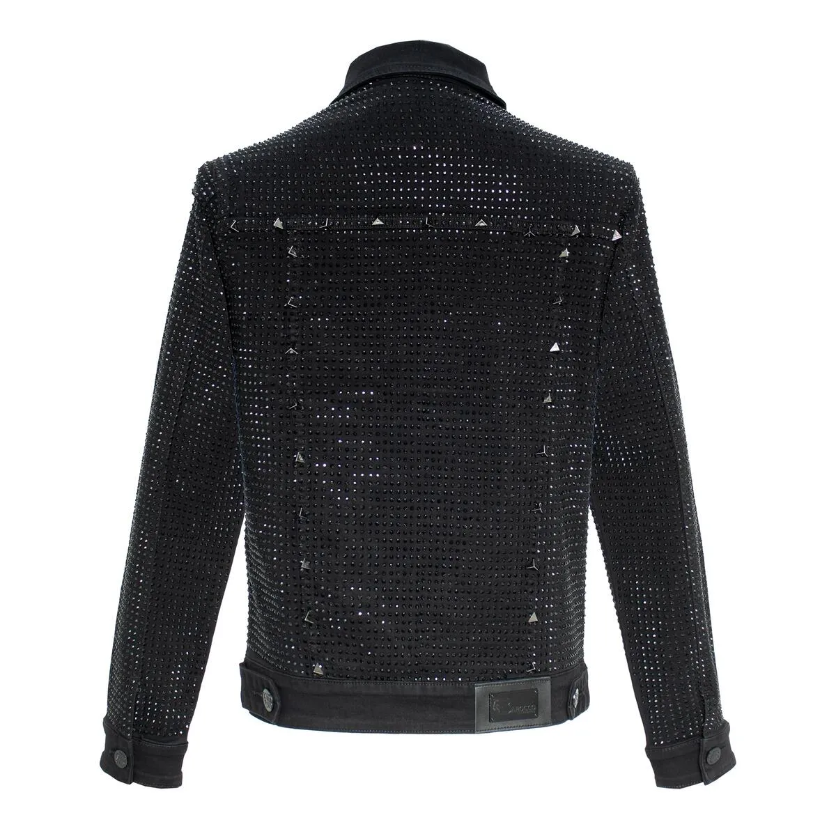 Men's Crystalized Studded Denim Jacket European Fashion | JJ208