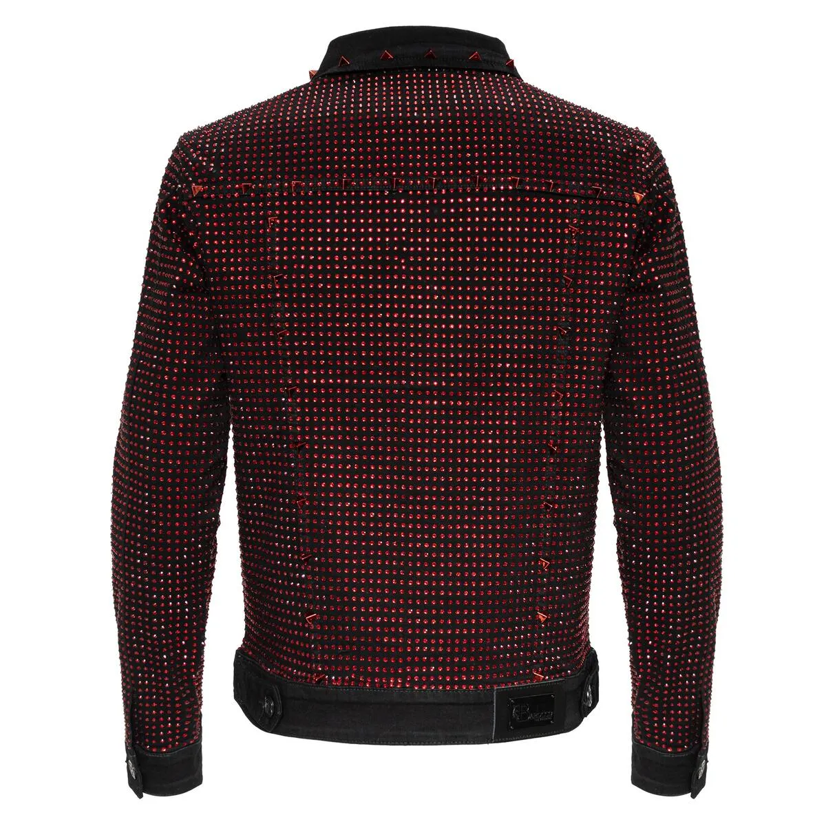 Men's Crystalized Studded Denim Jacket European Fashion | JJ208