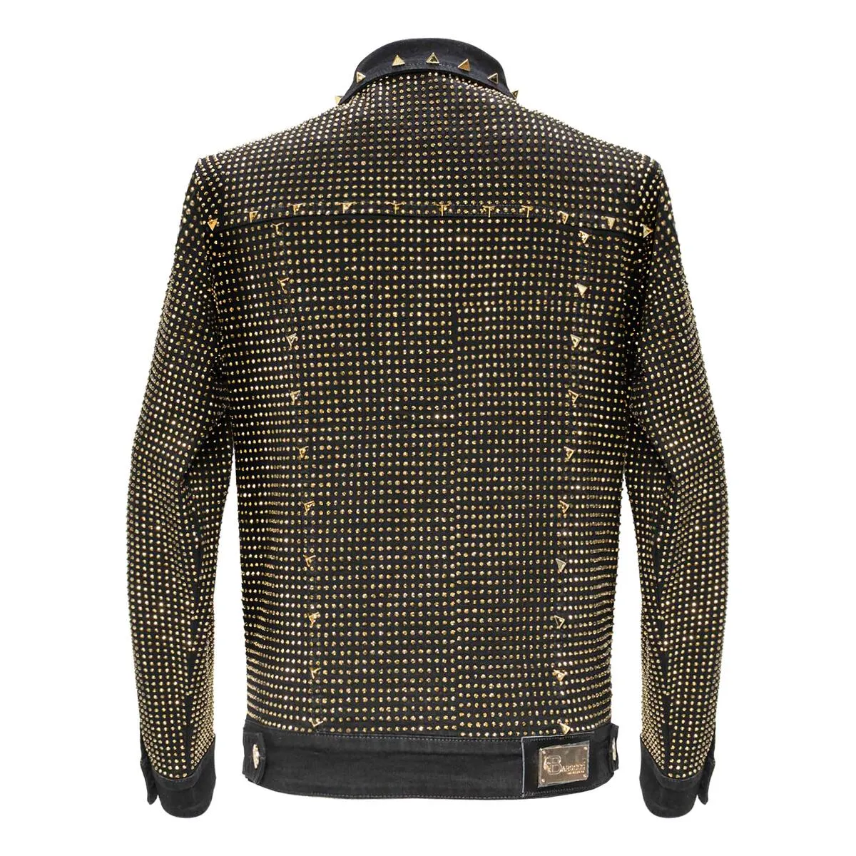 Men's Crystalized Studded Denim Jacket European Fashion | JJ208