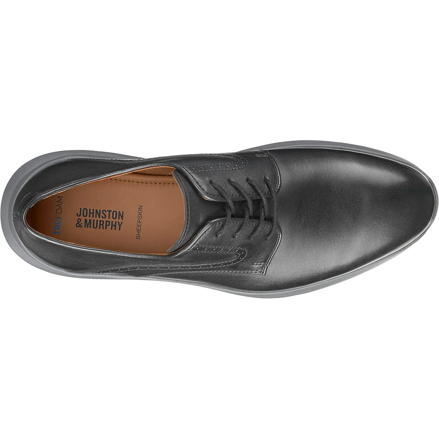 Men's Johnston & Murphy Hennings Plain Toe Black Leather