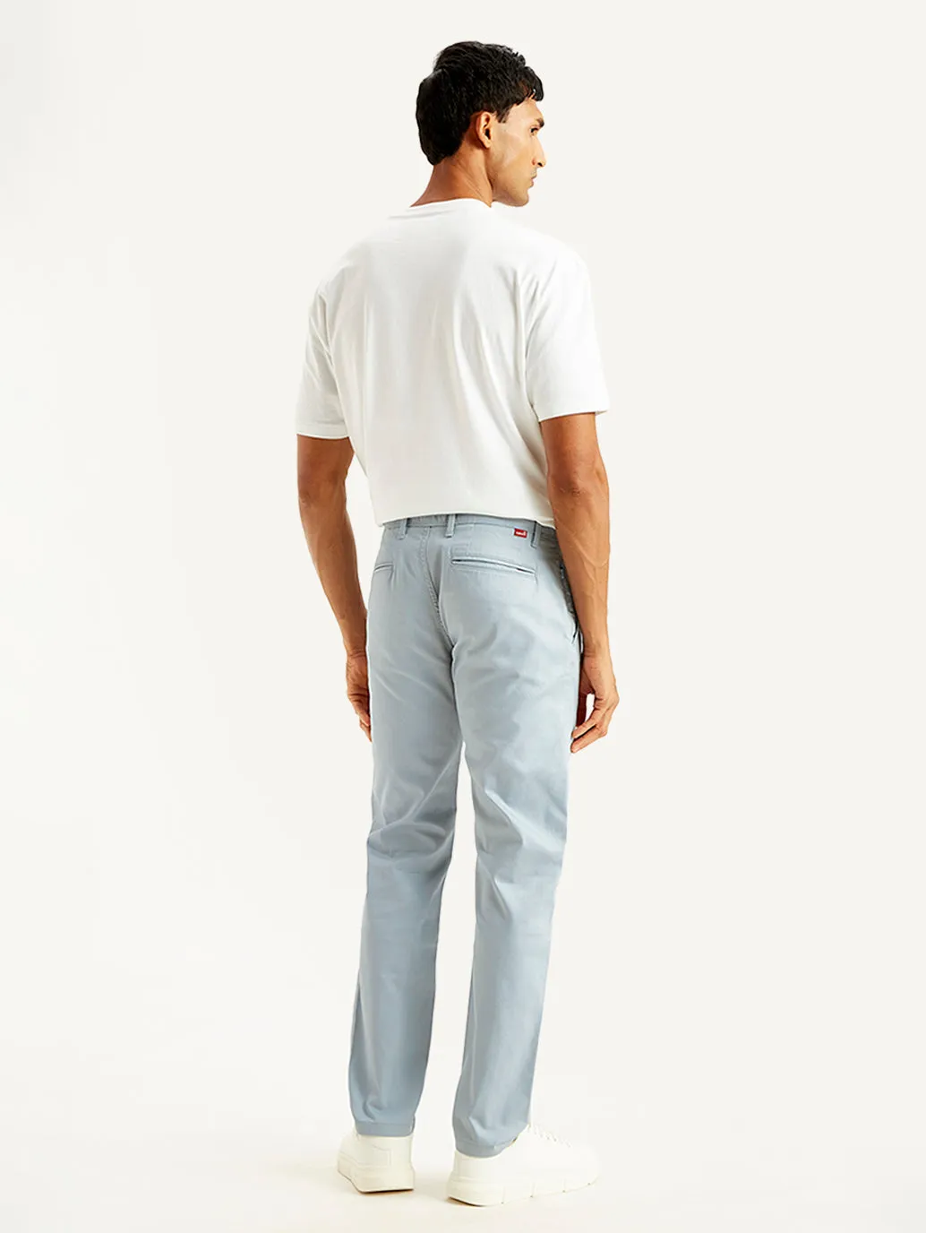 Men's Light Blue Tapered Chinos