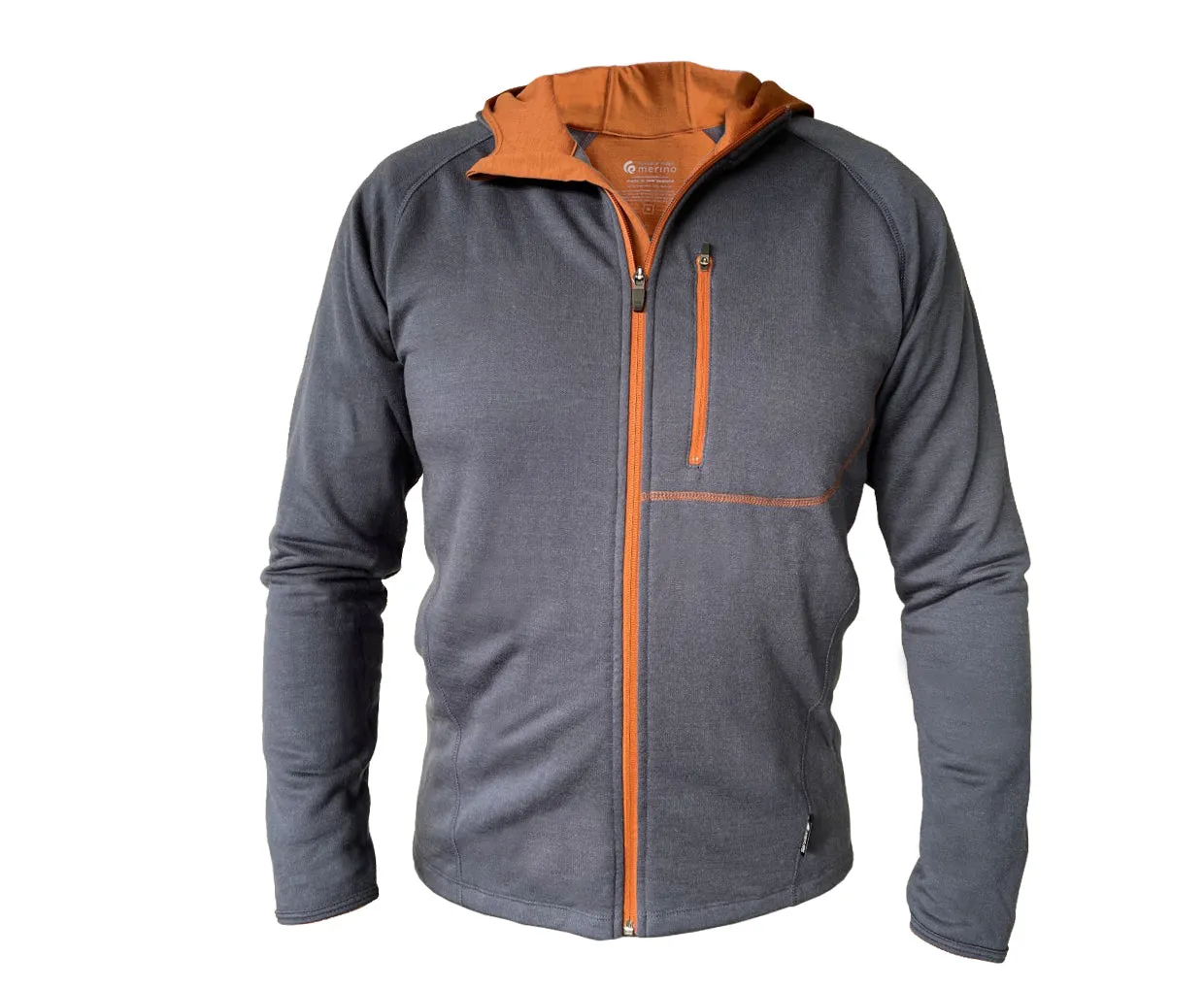 MENS MERINO-TENCEL FULL ZIP HOODIE