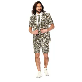 Men's slim fit suit with tie OppoSuits, leopard print