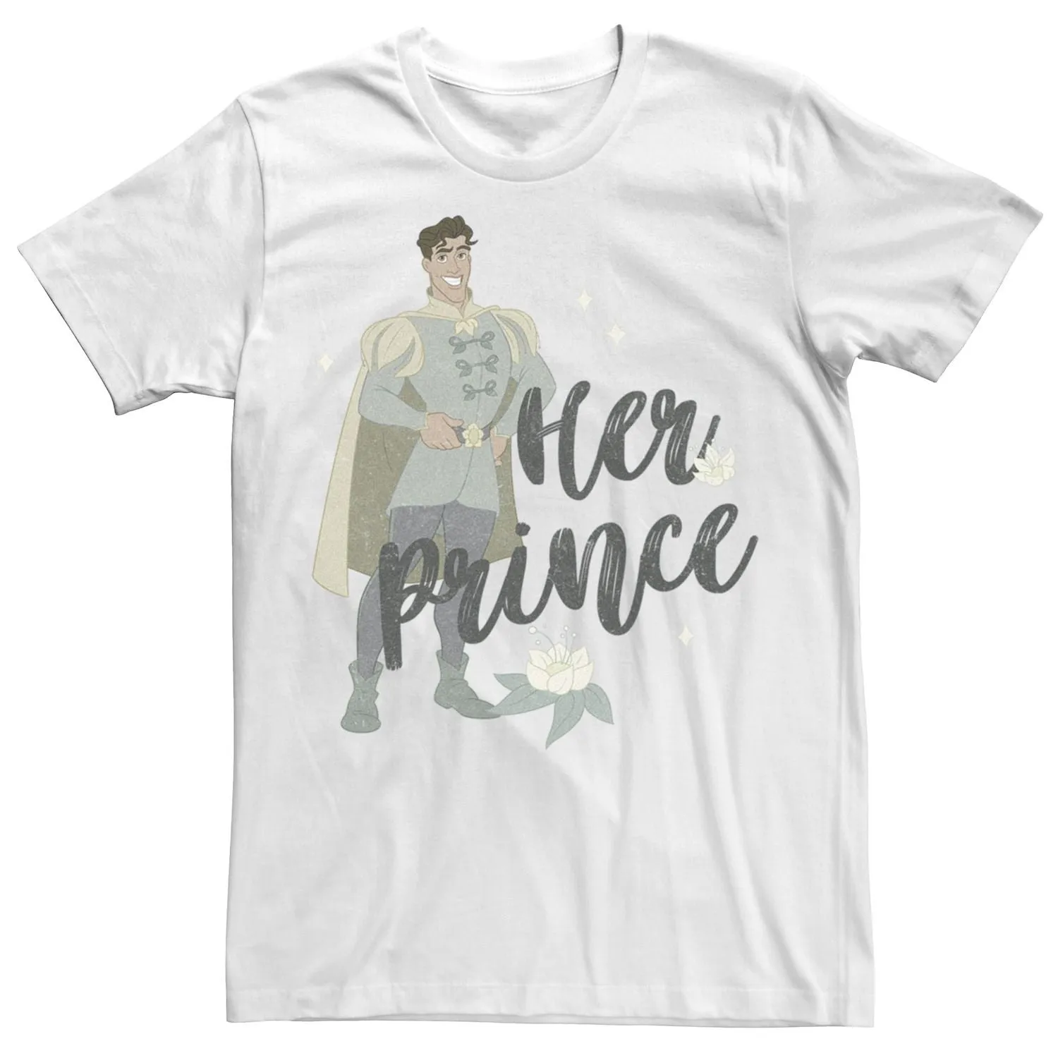 Men's T-Shirt Disney Princess & The Frog Prince Naveen Her Prince Licensed Character