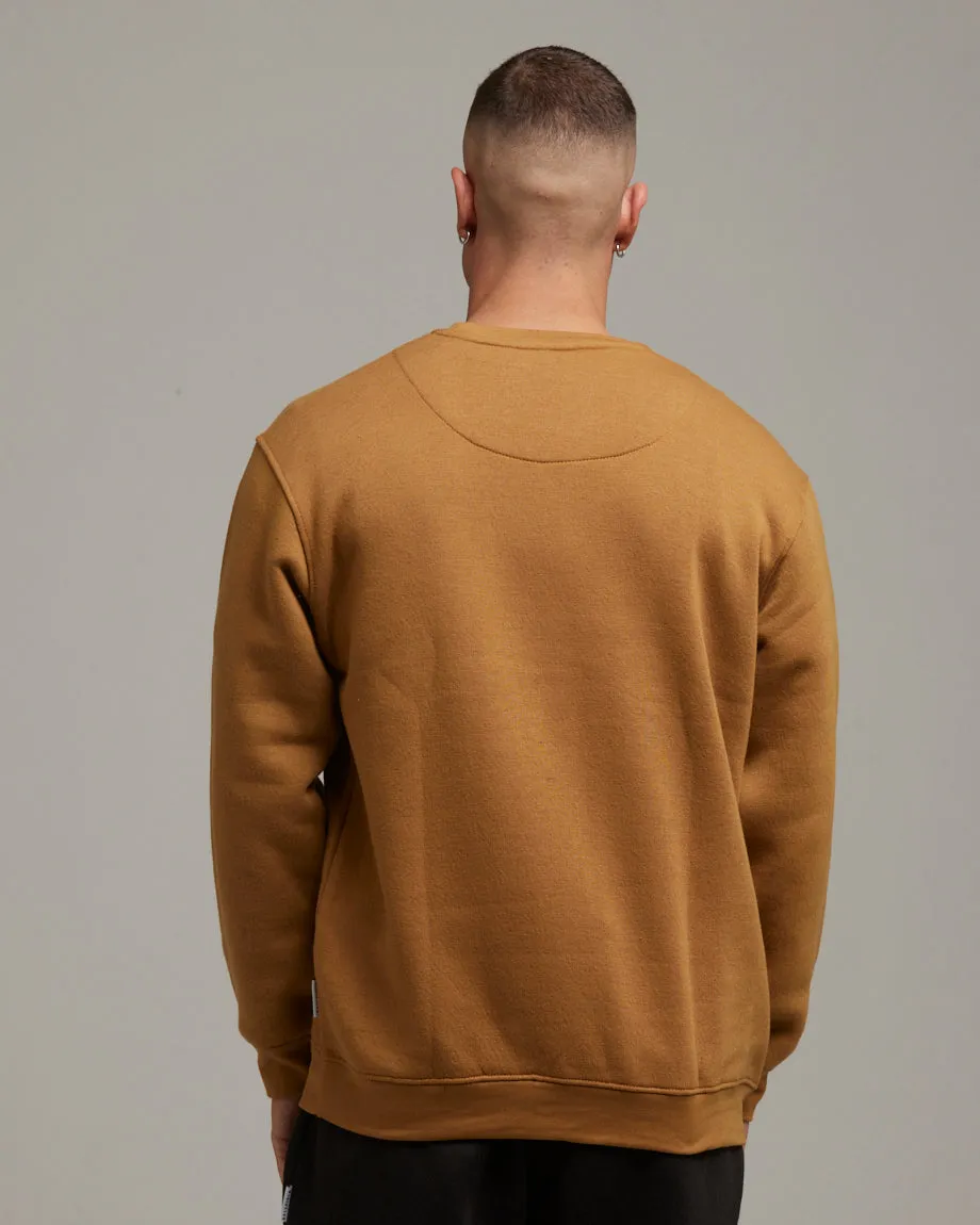 MIRNY MEN'S CREW NECK SWEATSHIRT | TOBACCO