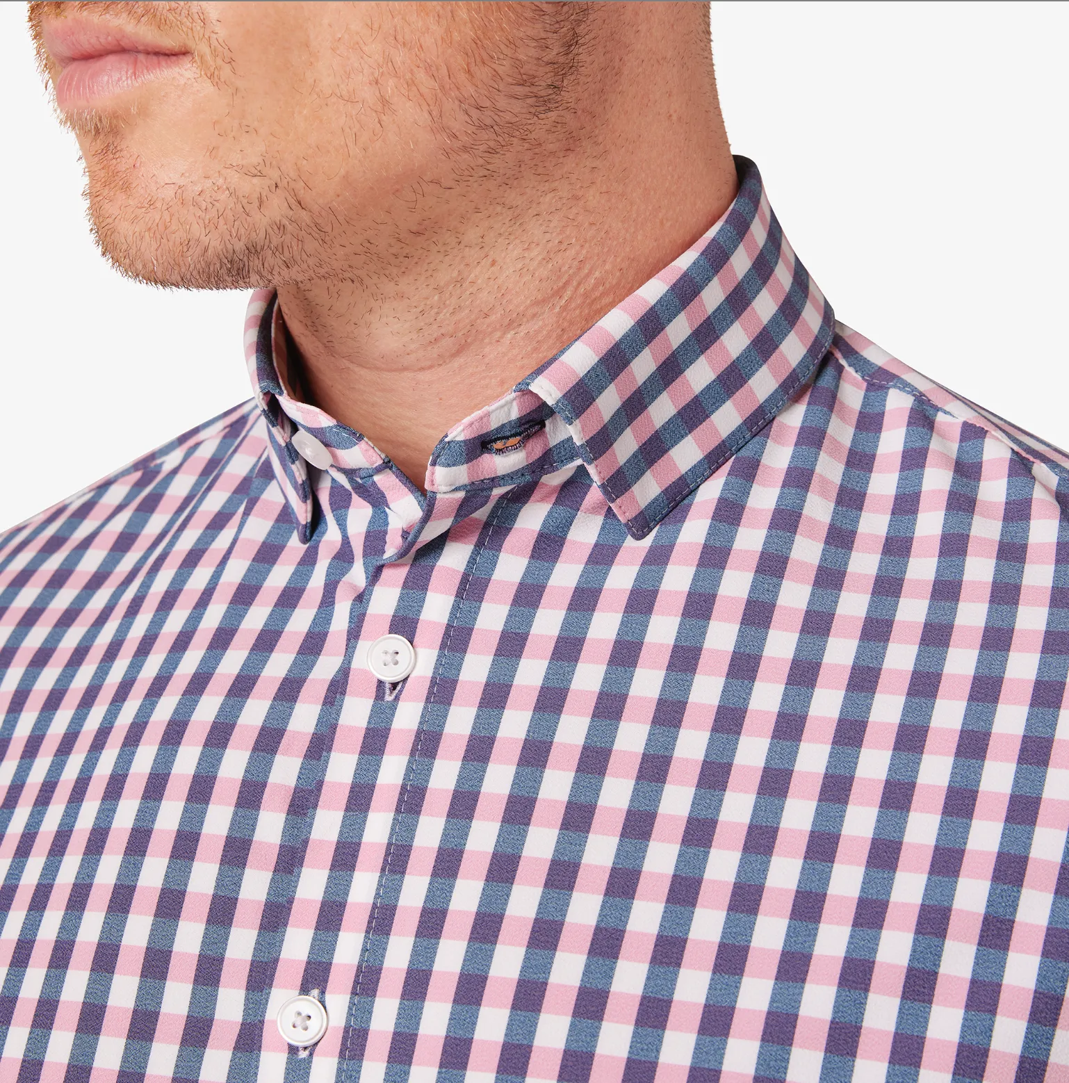 Mizzen   Main Monaco LS Shirt Blue/Rose Madison Check