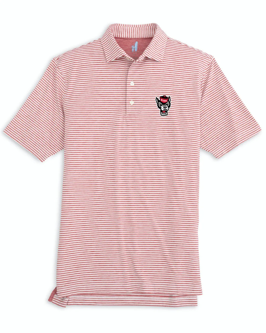 NC State Wolfpack Johnnie O Red Seymour Wolfhead Golf Shirt