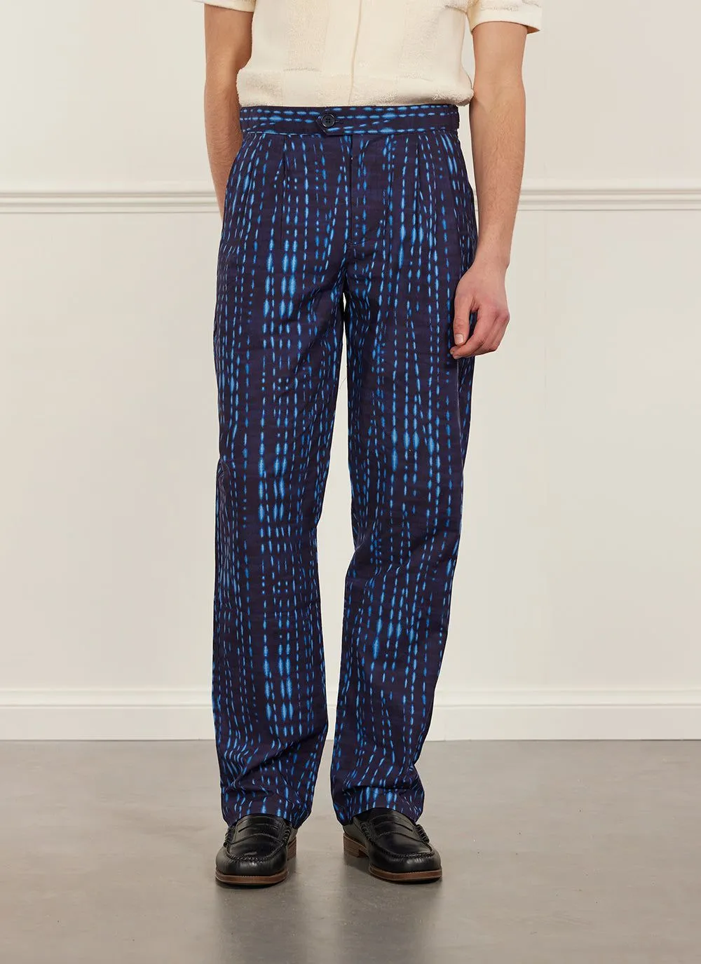 Pleated Tailored Trousers | Palmer Dye | Indigo