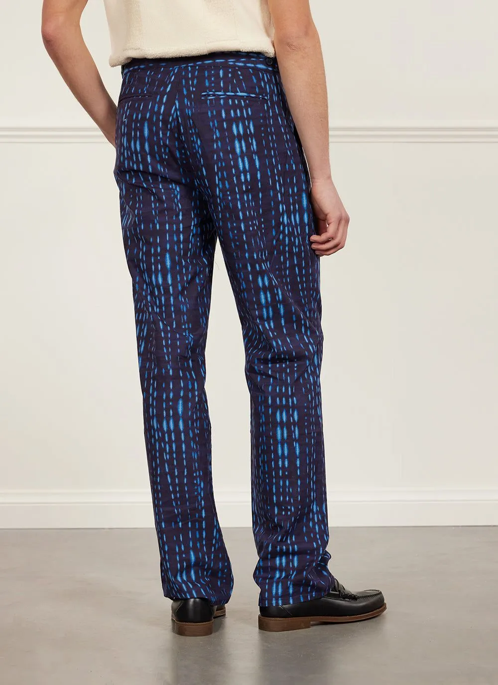 Pleated Tailored Trousers | Palmer Dye | Indigo