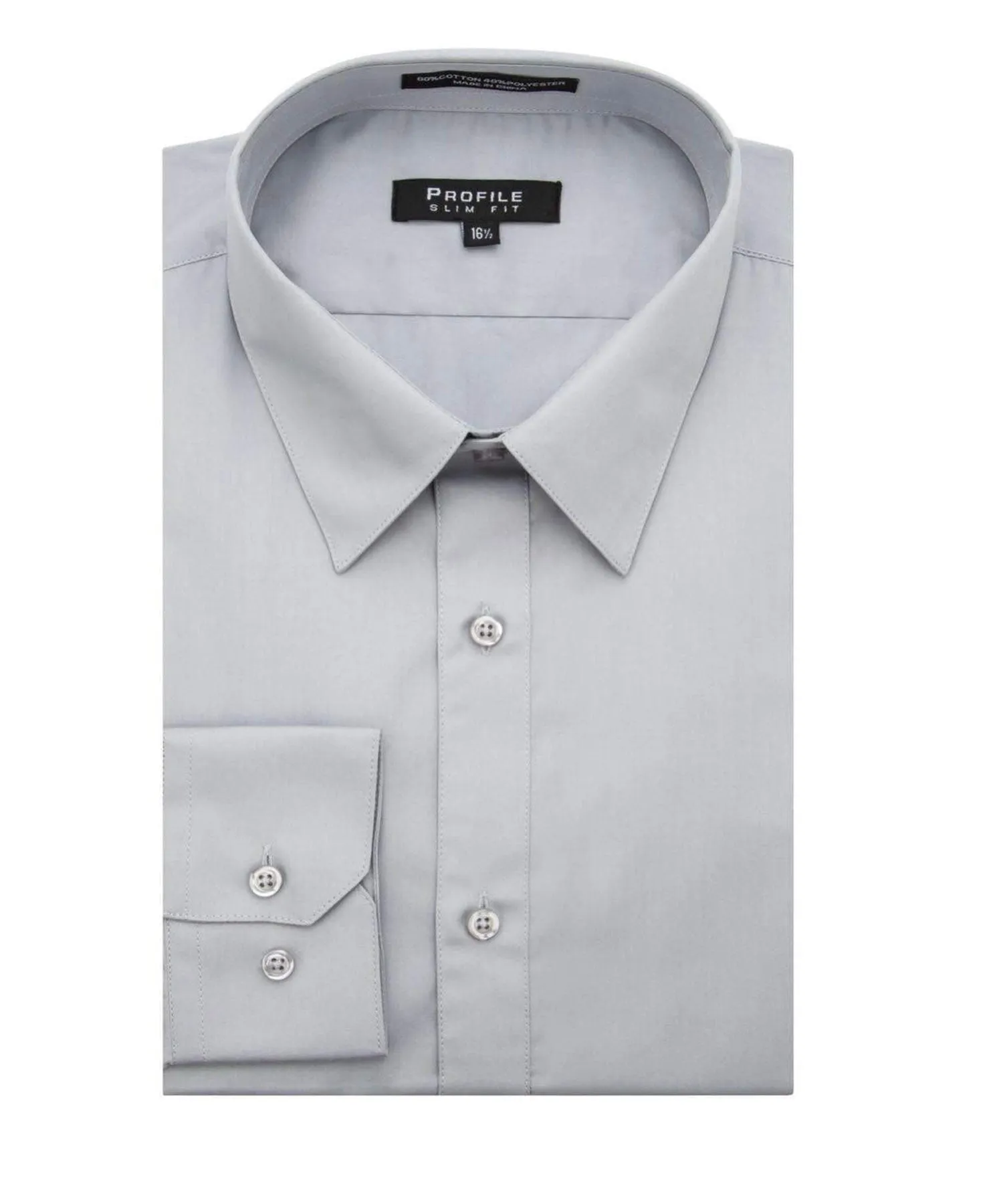 Profile Slim Fit Dress Shirt - Light Gray