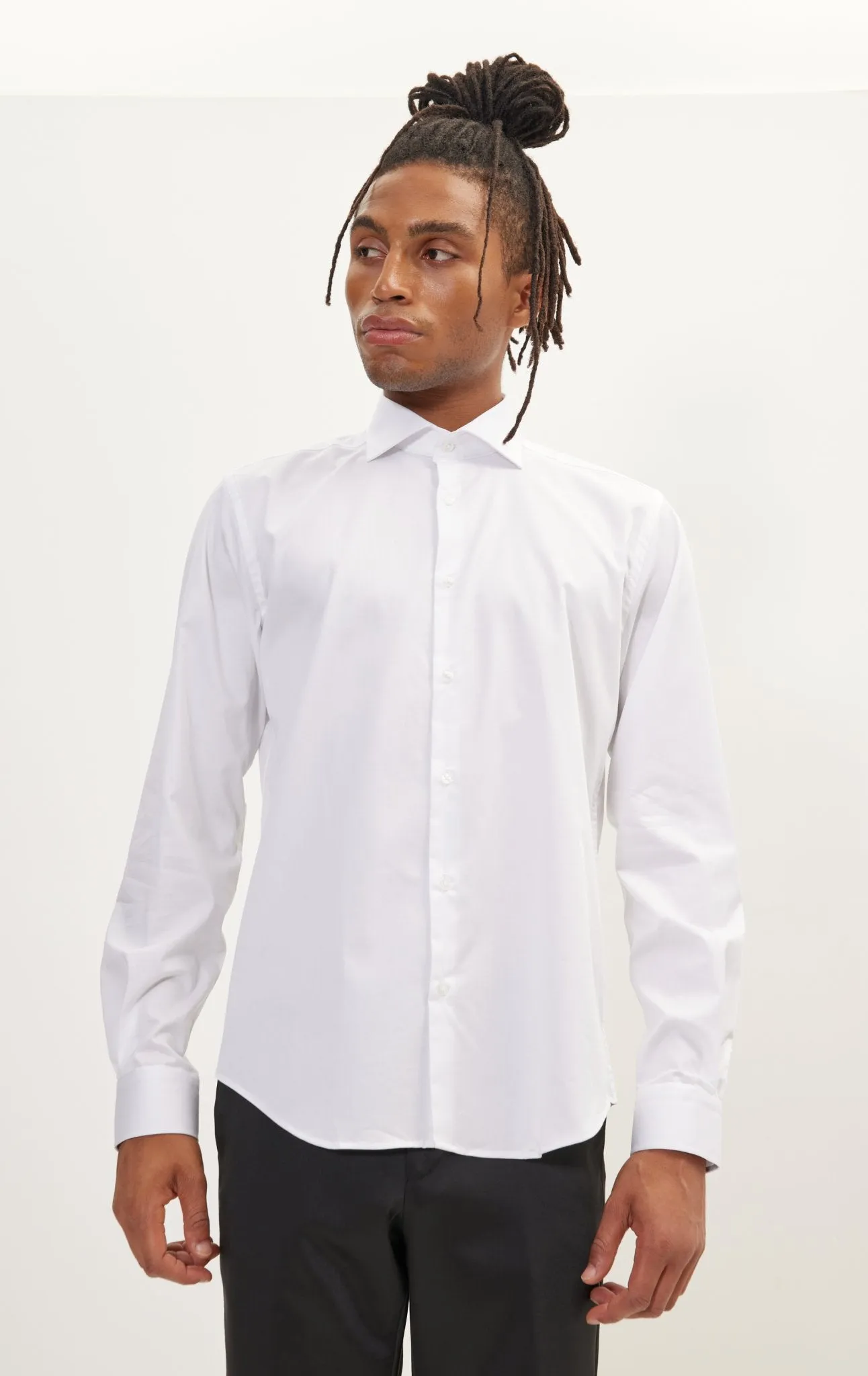 Pure Cotton Dress Shirt - White