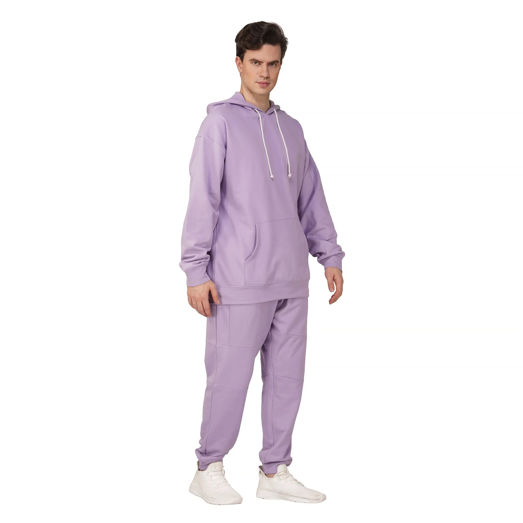 SLAY. Men's Lavender Oversized Drop Shoulder Hoodie & Joggers Co-ord Set