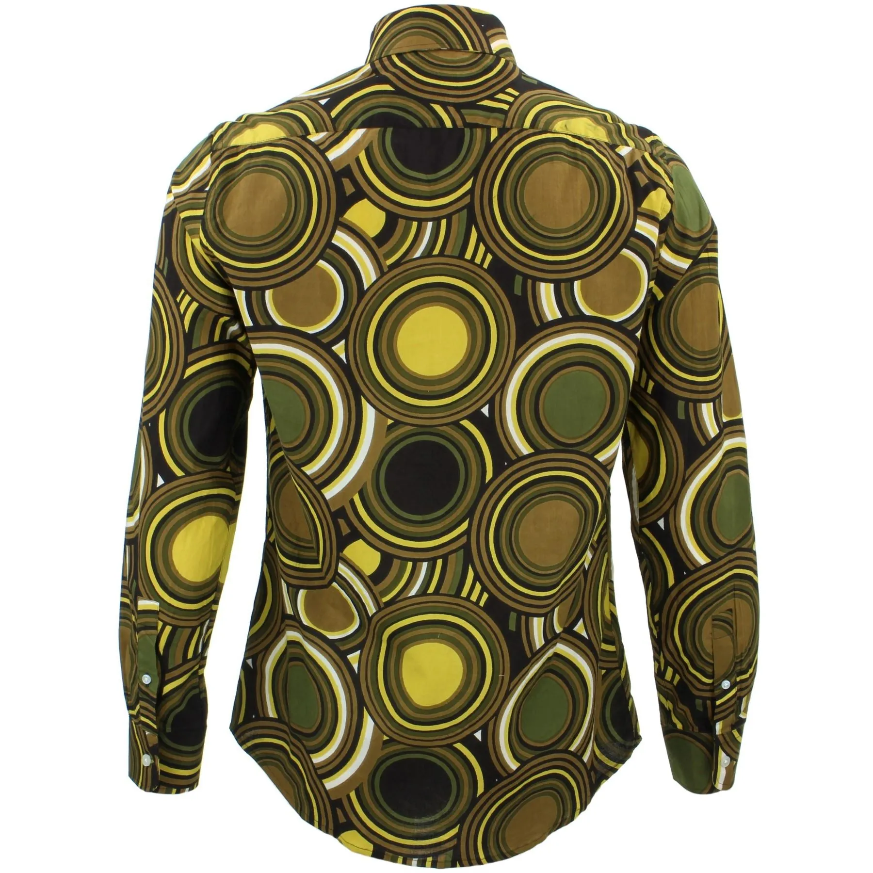 Slim Fit Long Sleeve Shirt - Retro Circles